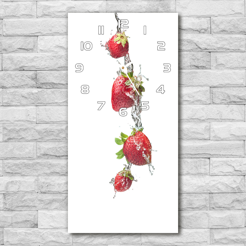 Horloge rectangulaire verticale Fraises