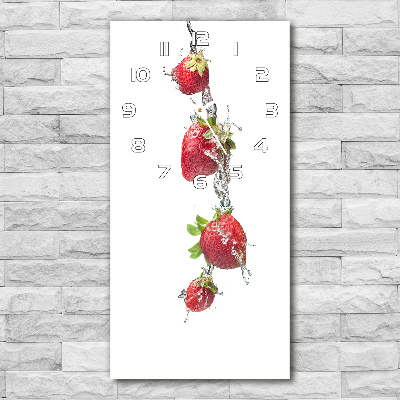 Horloge rectangulaire verticale Fraises