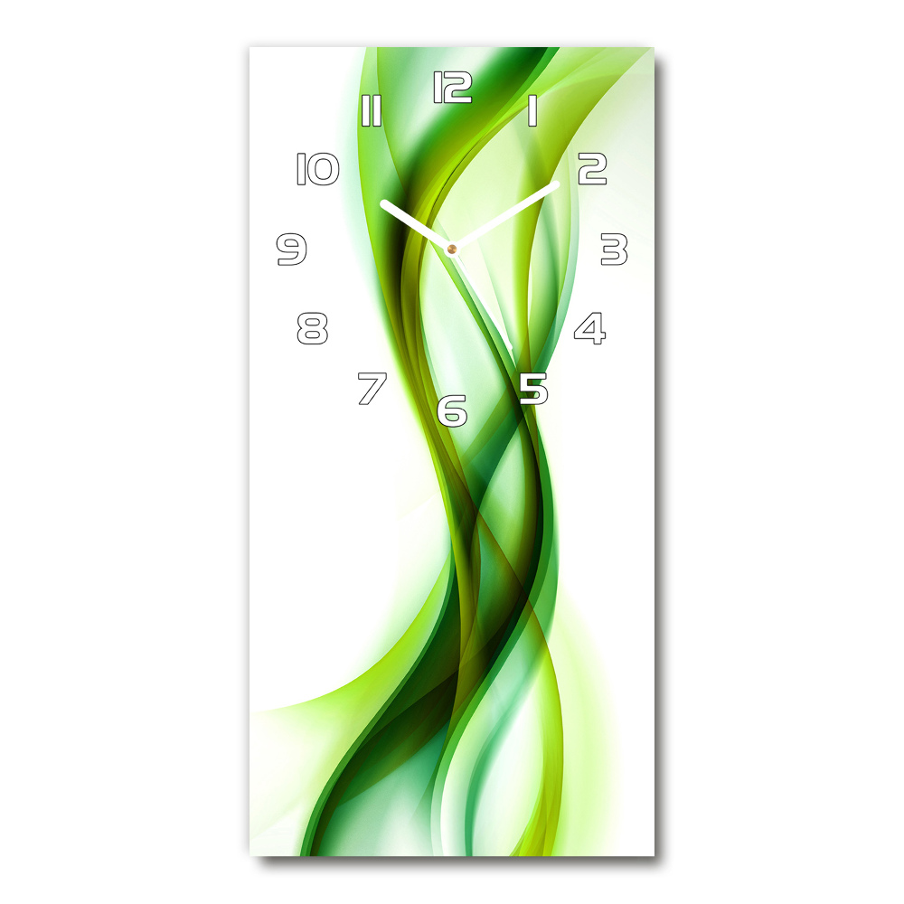 Horloge murale en verre rectangulaire Abstraction de vagues