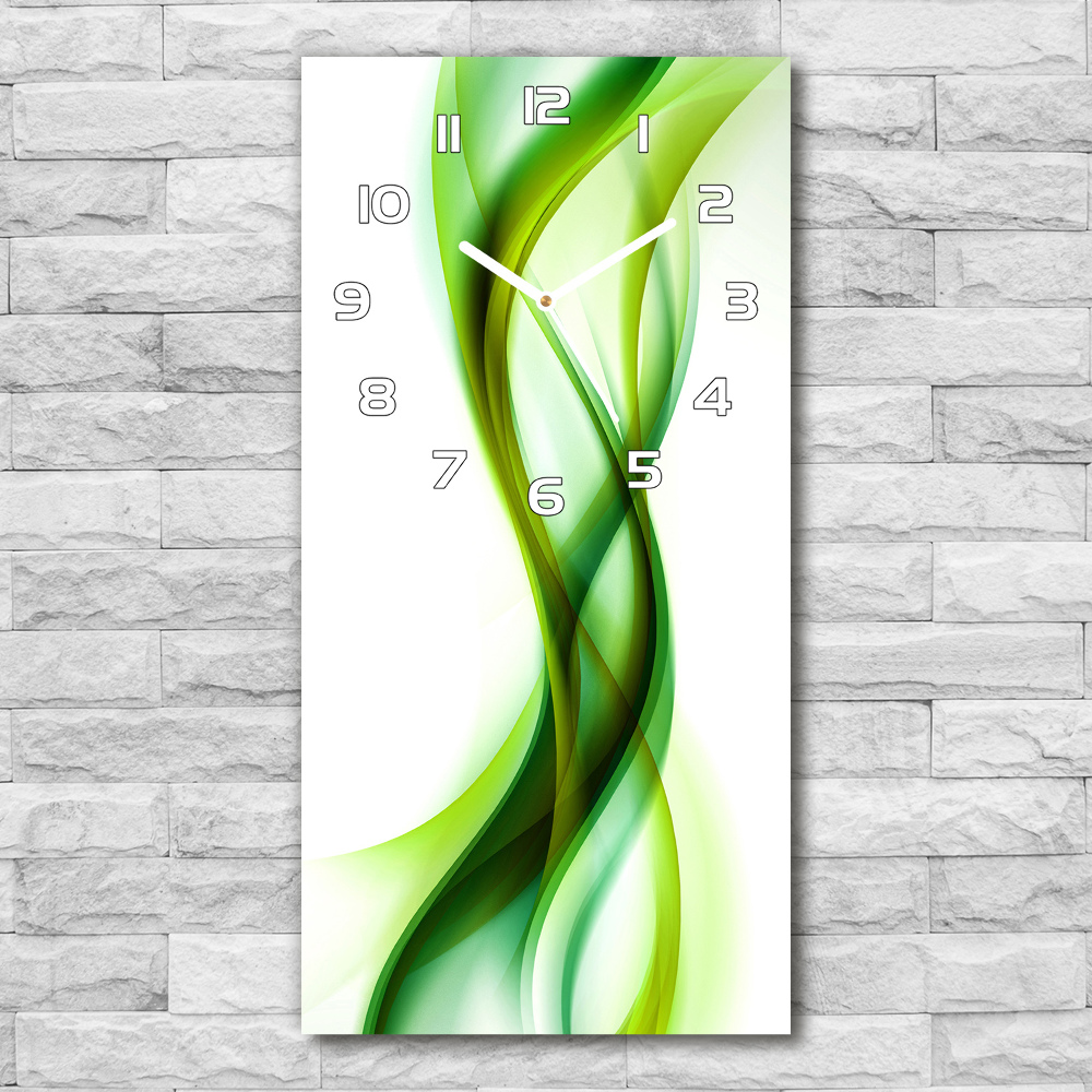 Horloge murale en verre rectangulaire Abstraction de vagues