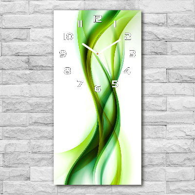 Horloge murale en verre rectangulaire Abstraction de vagues