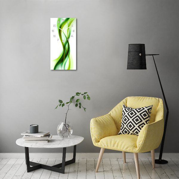 Horloge murale en verre rectangulaire Abstraction de vagues