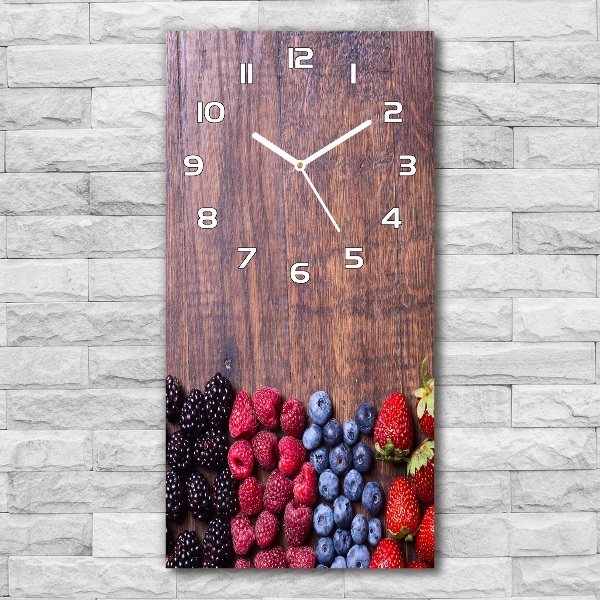 Horloge rectangulaire verticale Fruits de la forêt