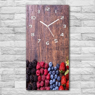 Horloge rectangulaire verticale Fruits de la forêt