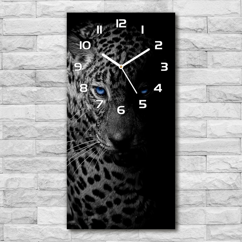 Horloge rectangulaire verticale Léopard