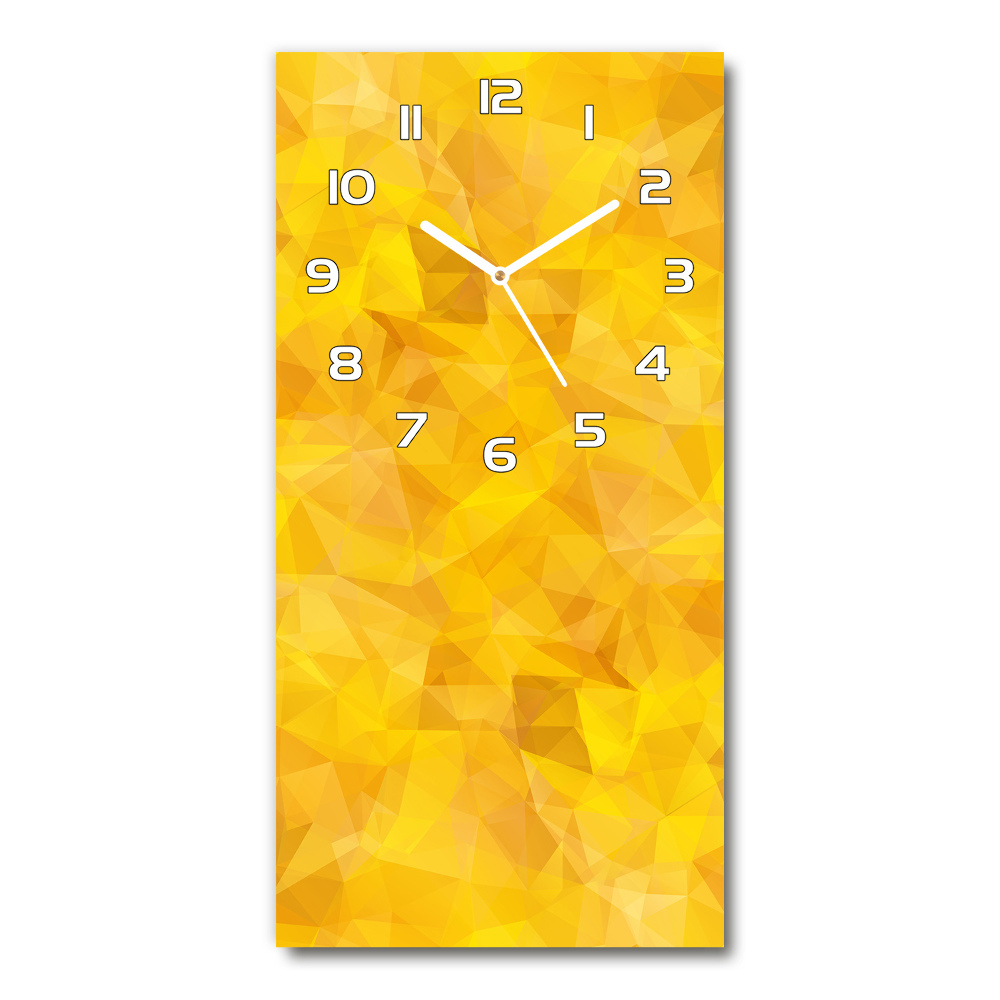 Horloge verticale en verre Triangles abstraits