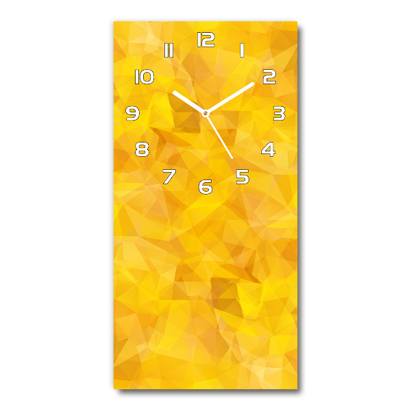Horloge verticale en verre Triangles abstraits