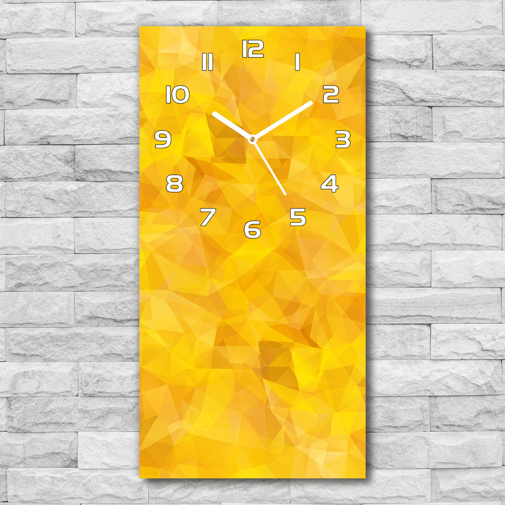 Horloge verticale en verre Triangles abstraits