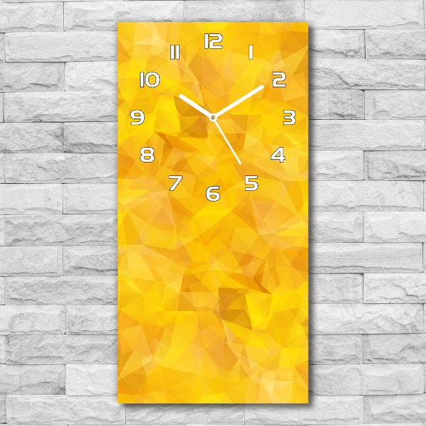 Horloge verticale en verre Triangles abstraits