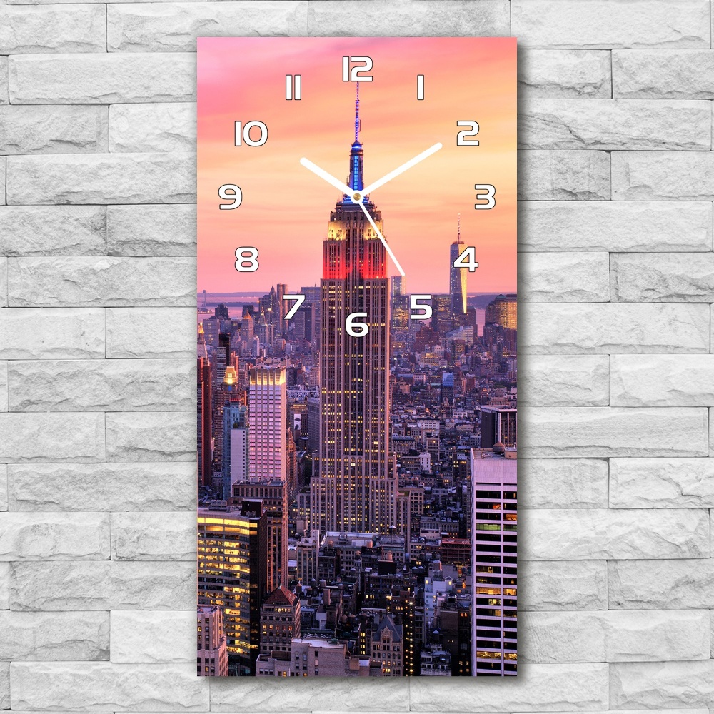 Horloge murale verticale New York ouest