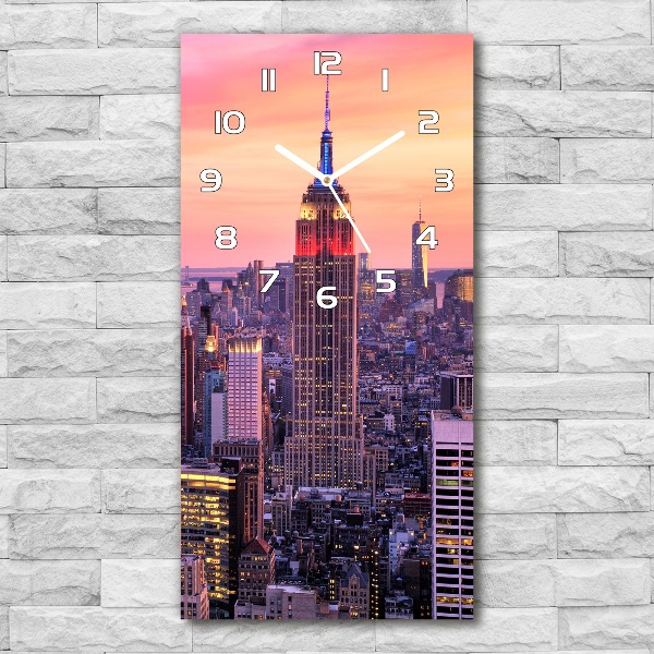 Horloge murale verticale New York ouest