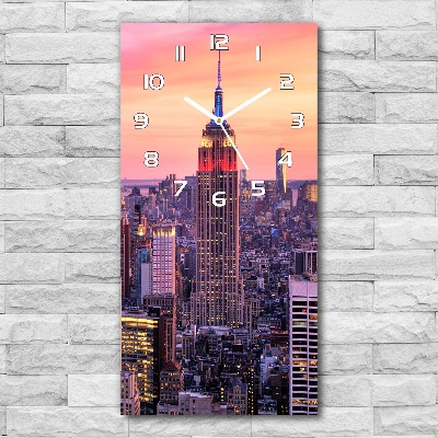 Horloge murale verticale New York ouest