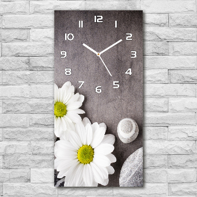 Horloge rectangulaire verticale Gerbera