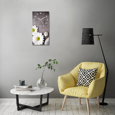 Horloge rectangulaire verticale Gerbera