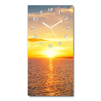 Horloge verticale en verre Mer couchée