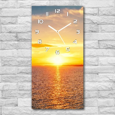Horloge verticale en verre Mer couchée