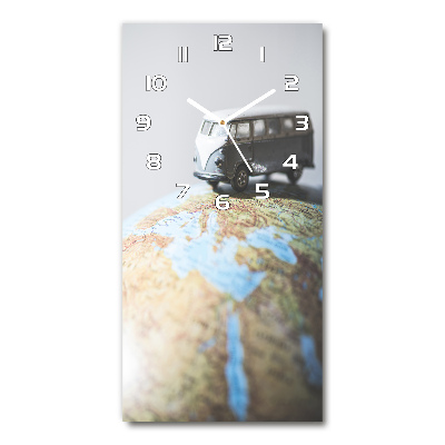 Horloge rectangulaire verticale Van sur le globe