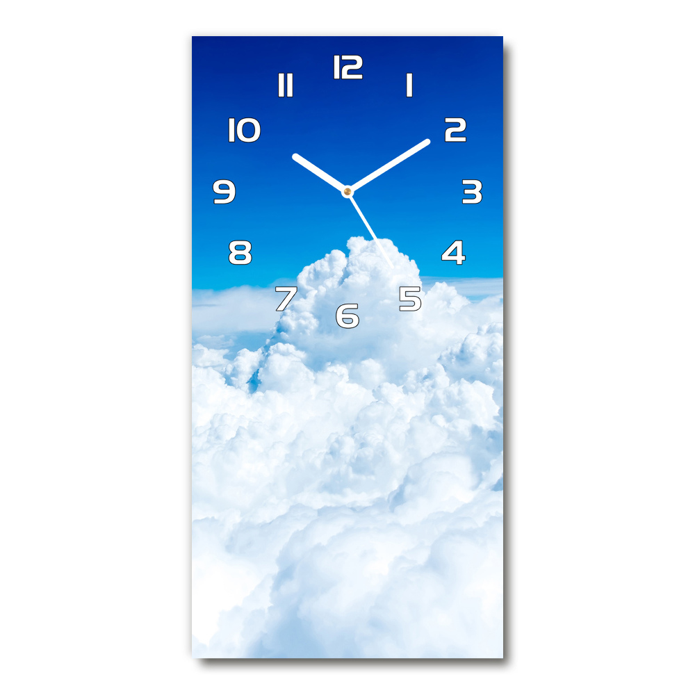 Horloge murale en verre rectangulaire Vol au-dessus des nuages