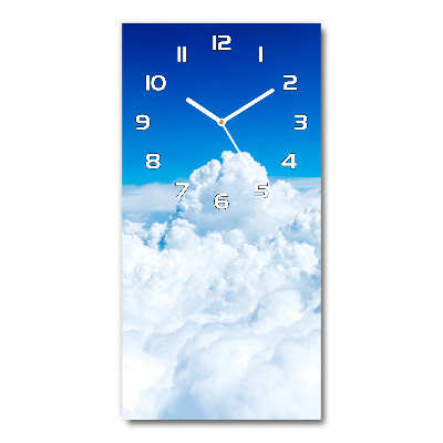 Horloge murale en verre rectangulaire Vol au-dessus des nuages