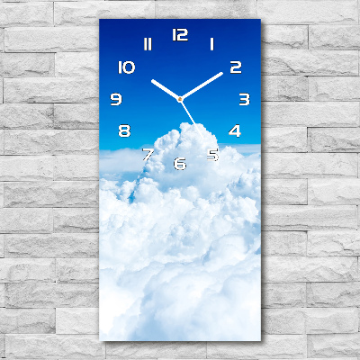 Horloge murale en verre rectangulaire Vol au-dessus des nuages