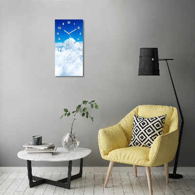 Horloge murale en verre rectangulaire Vol au-dessus des nuages