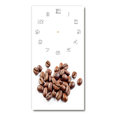 Horloge murale verticale Grains de café