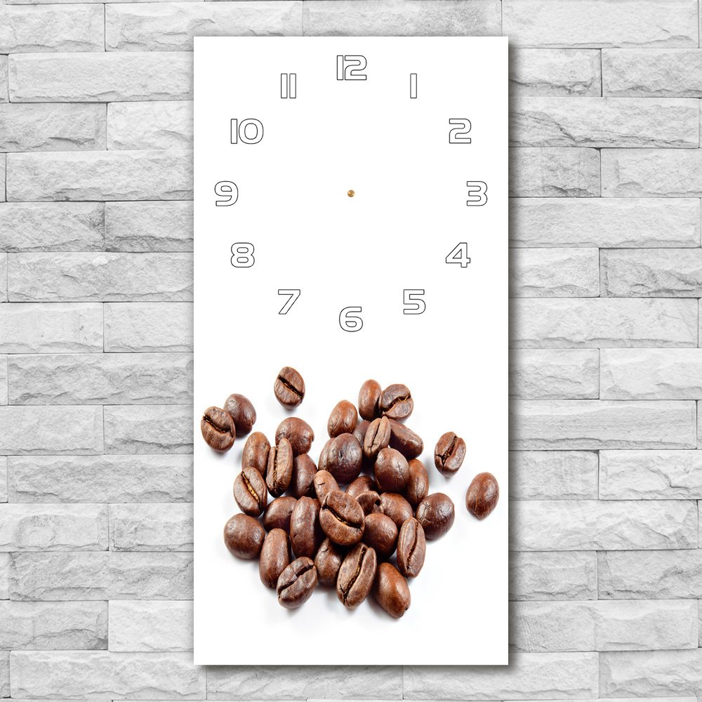 Horloge murale verticale Grains de café