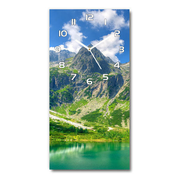 Horloge rectangulaire verticale Lac dans les montagnes
