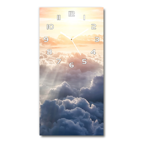 Horloge verticale en verre Vol au-dessus des nuages