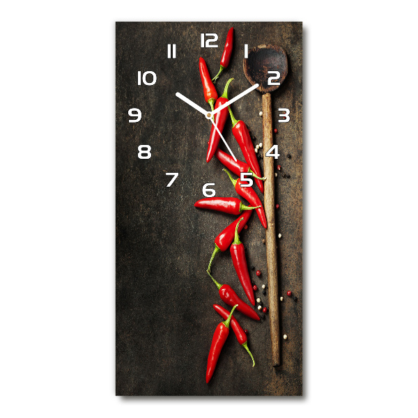 Horloge murale verticale Piments
