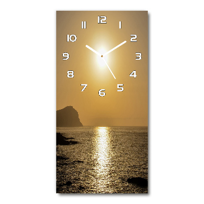 Horloge rectangulaire verticale Mer couchée