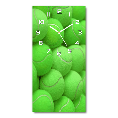 Horloge murale en verre rectangulaire Balles de tennis