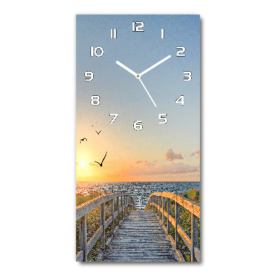 Horloge murale verticale Chemin vers la plage