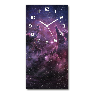 Horloge murale en verre rectangulaire Nébuleuse