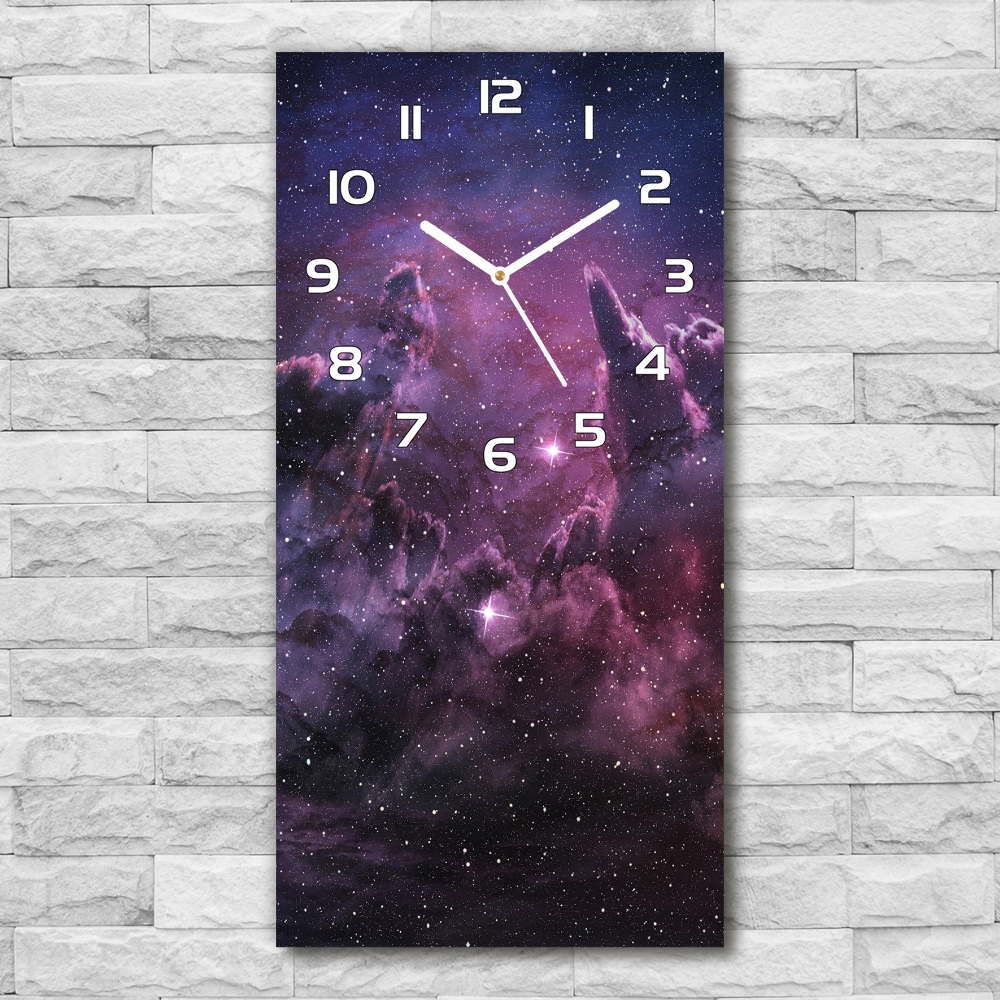 Horloge murale en verre rectangulaire Nébuleuse