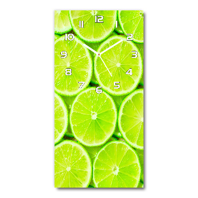 Horloge verticale en verre Citron vert frais