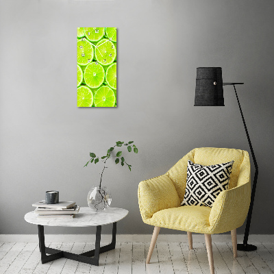 Horloge verticale en verre Citron vert frais