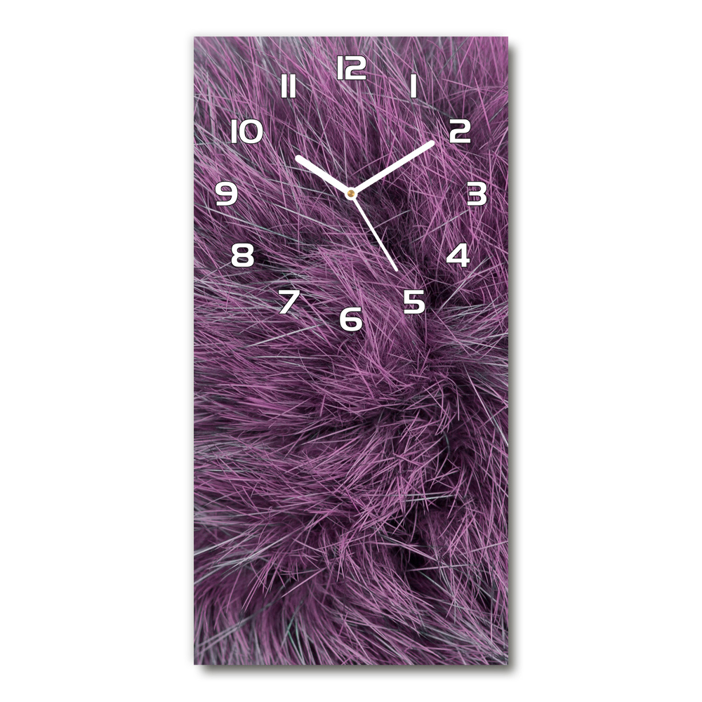 Horloge murale en verre rectangulaire Fourrure rose