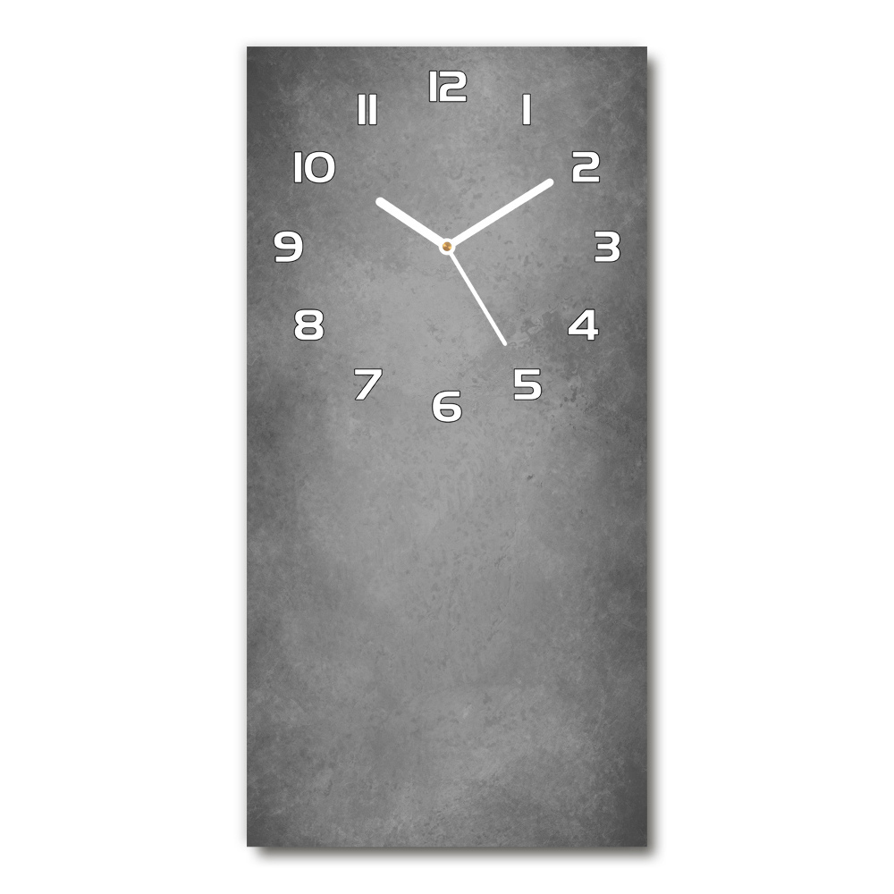 Horloge murale en verre rectangulaire Fond en béton