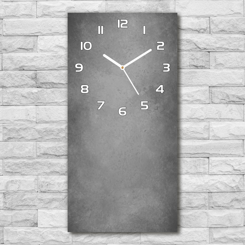 Horloge murale en verre rectangulaire Fond en béton