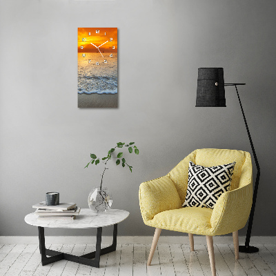 Horloge rectangulaire verticale Coucher de soleil