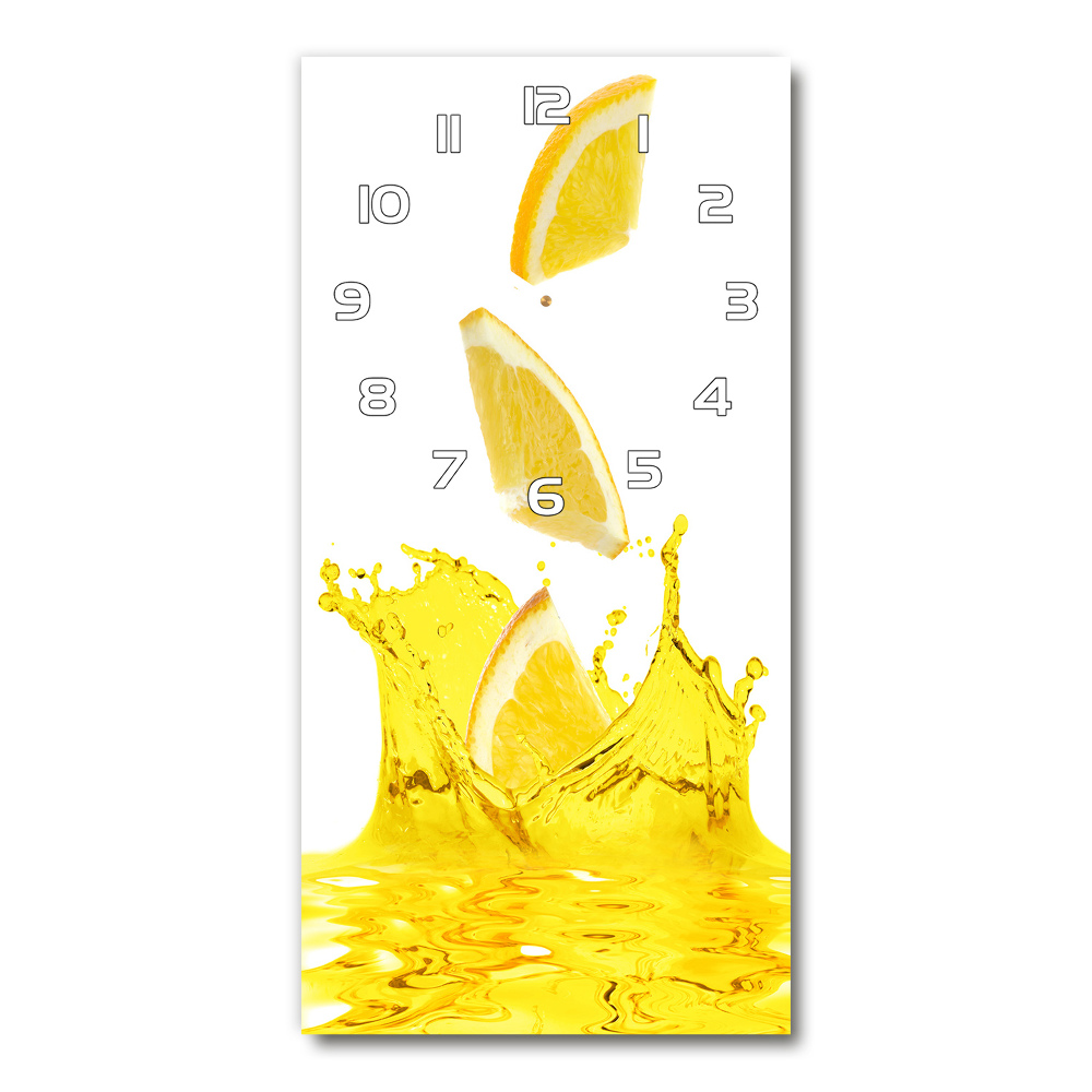 Horloge verticale en verre Jus de citron