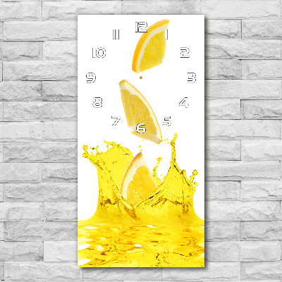 Horloge verticale en verre Jus de citron