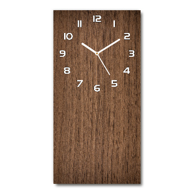 Horloge rectangulaire verticale Motif en bois brun