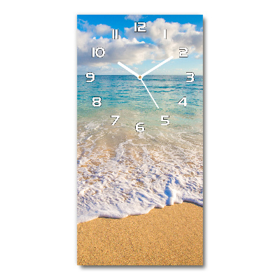 Horloge verticale en verre Plage tropicale