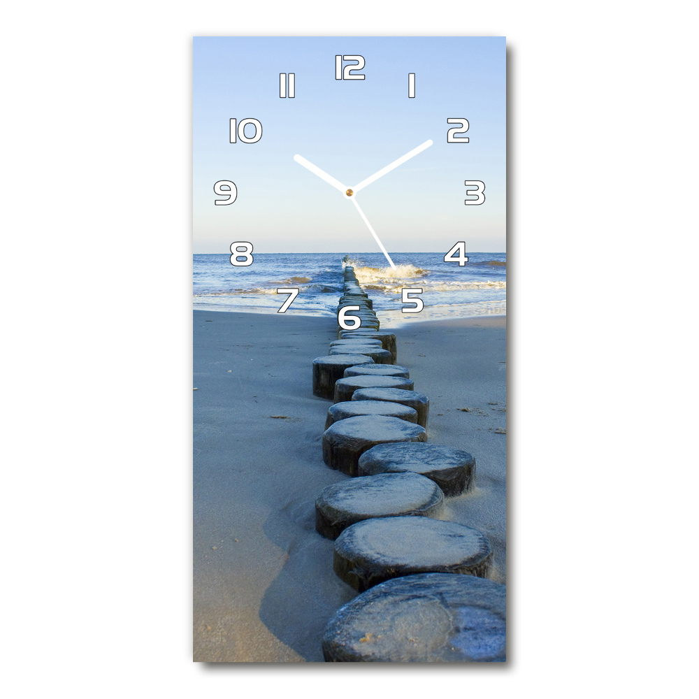 Horloge verticale en verre Brise-lames