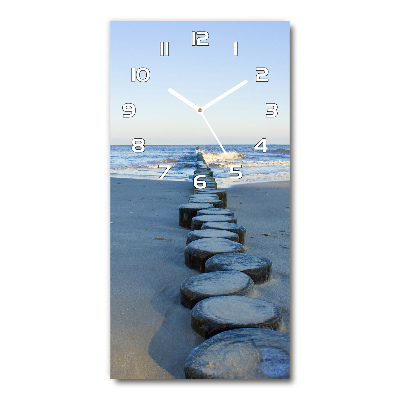 Horloge verticale en verre Brise-lames