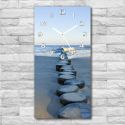 Horloge verticale en verre Brise-lames