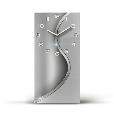 Horloge rectangulaire verticale Motif abstrait en métal