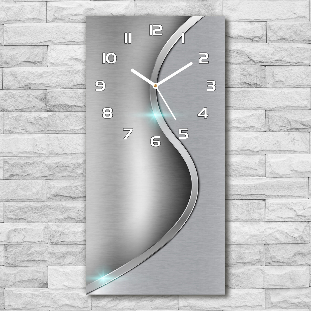 Horloge rectangulaire verticale Motif abstrait en métal